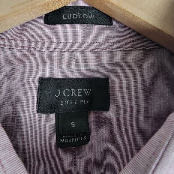 J Crew 120s 2 Ply Mens Size Small Ludlow Dress Shirt Spread Collar Career Work - Picture 6 of 10